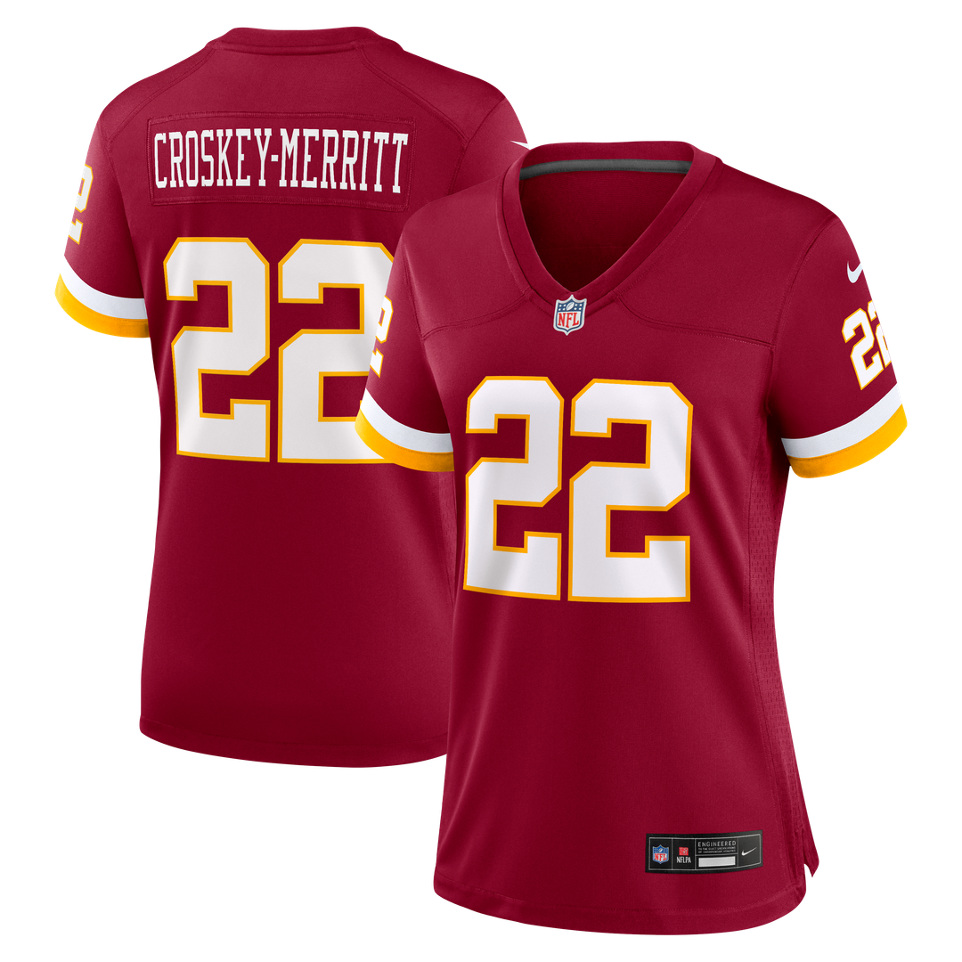 Jacory Croskey-Merritt Washington Commanders Nike Women's Game Super Bowl Era Official Jersey - White