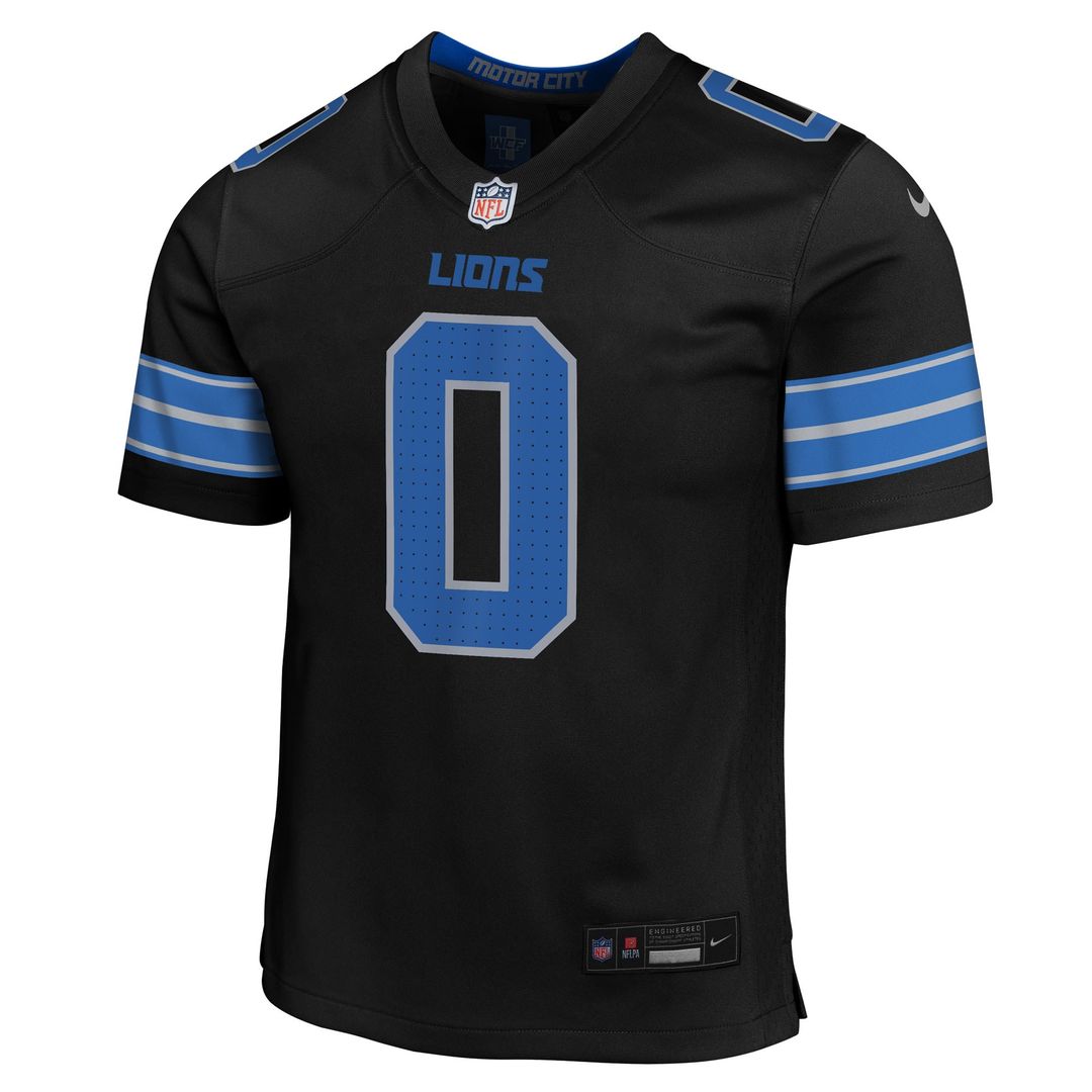Jahmyr Gibbs Detroit Lions Nike Youth Game Jersey - Black