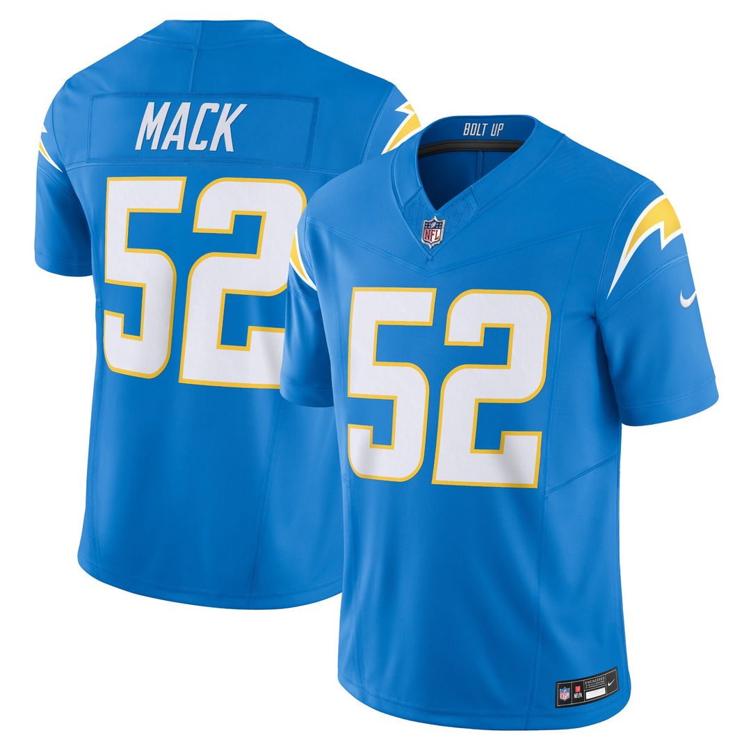 Khalil Mack Los Angeles Chargers Nike Vapor F.U.S.E. Limited Official Jersey - Powder Blue