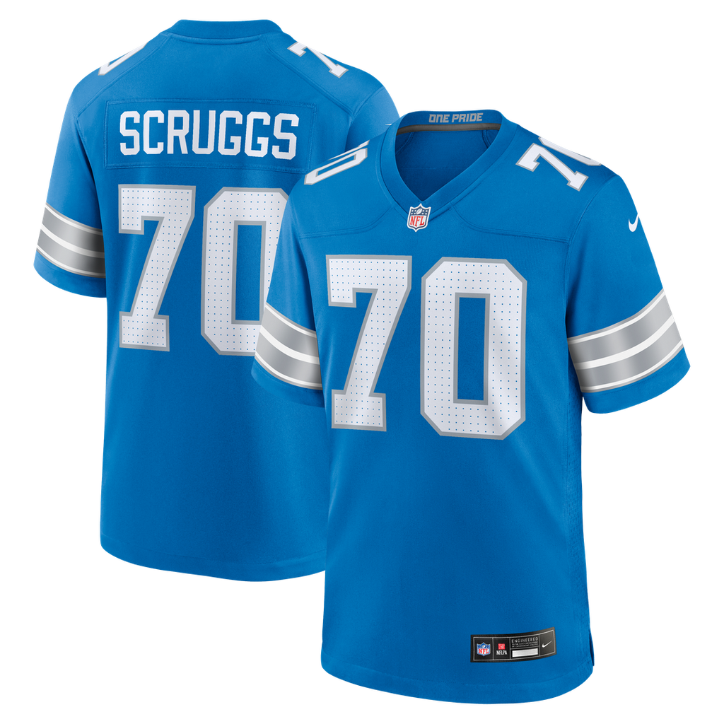 Juice Scruggs Detroit Lions Nike Team Game Jersey - Blue