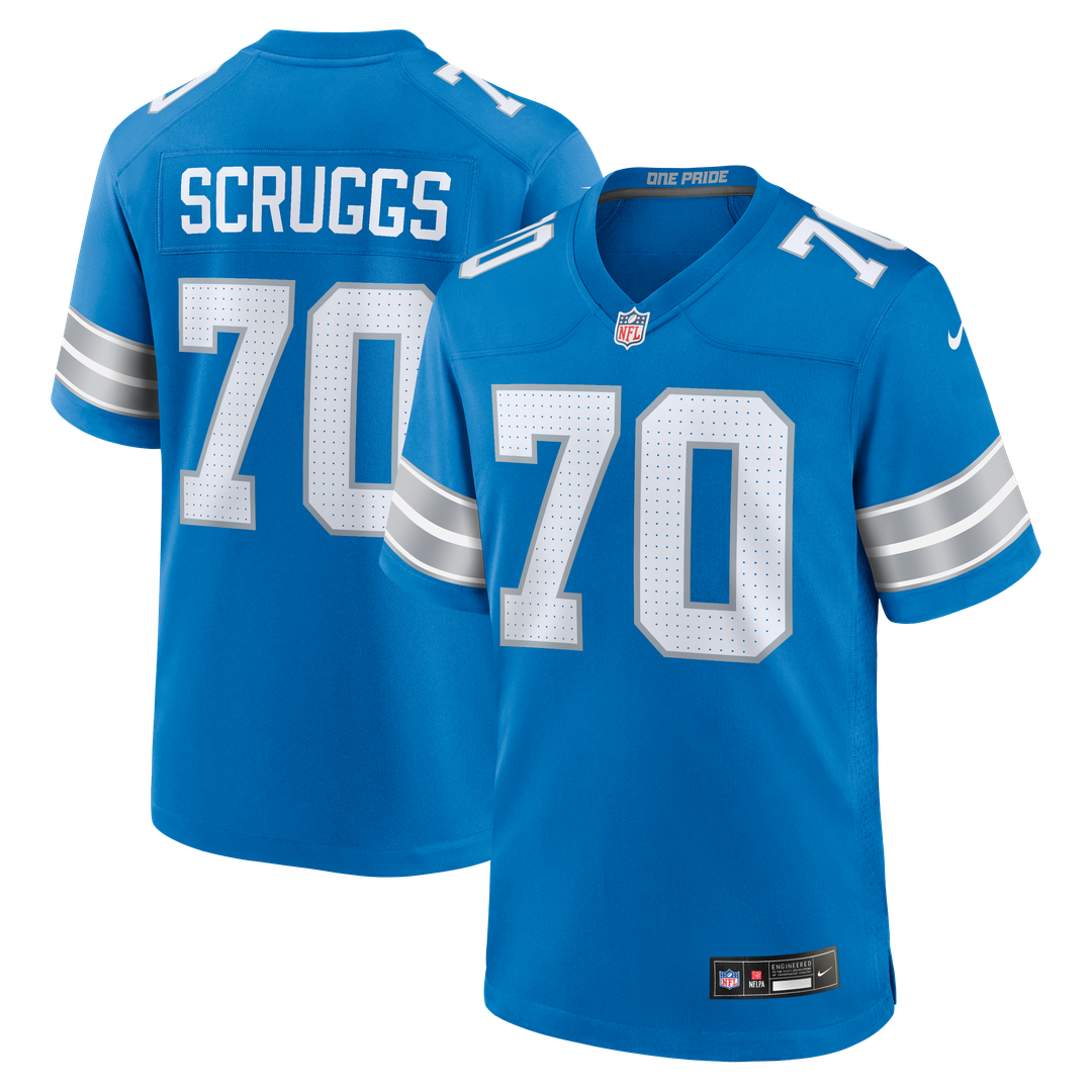 Juice Scruggs Detroit Lions Nike Team Game Jersey - Blue