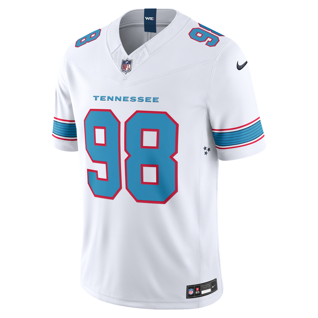 Jeffery Simmons Tennessee Titans Nike Vapor F.U.S.E. Sewn Down Limited Official Jersey - Light Blue