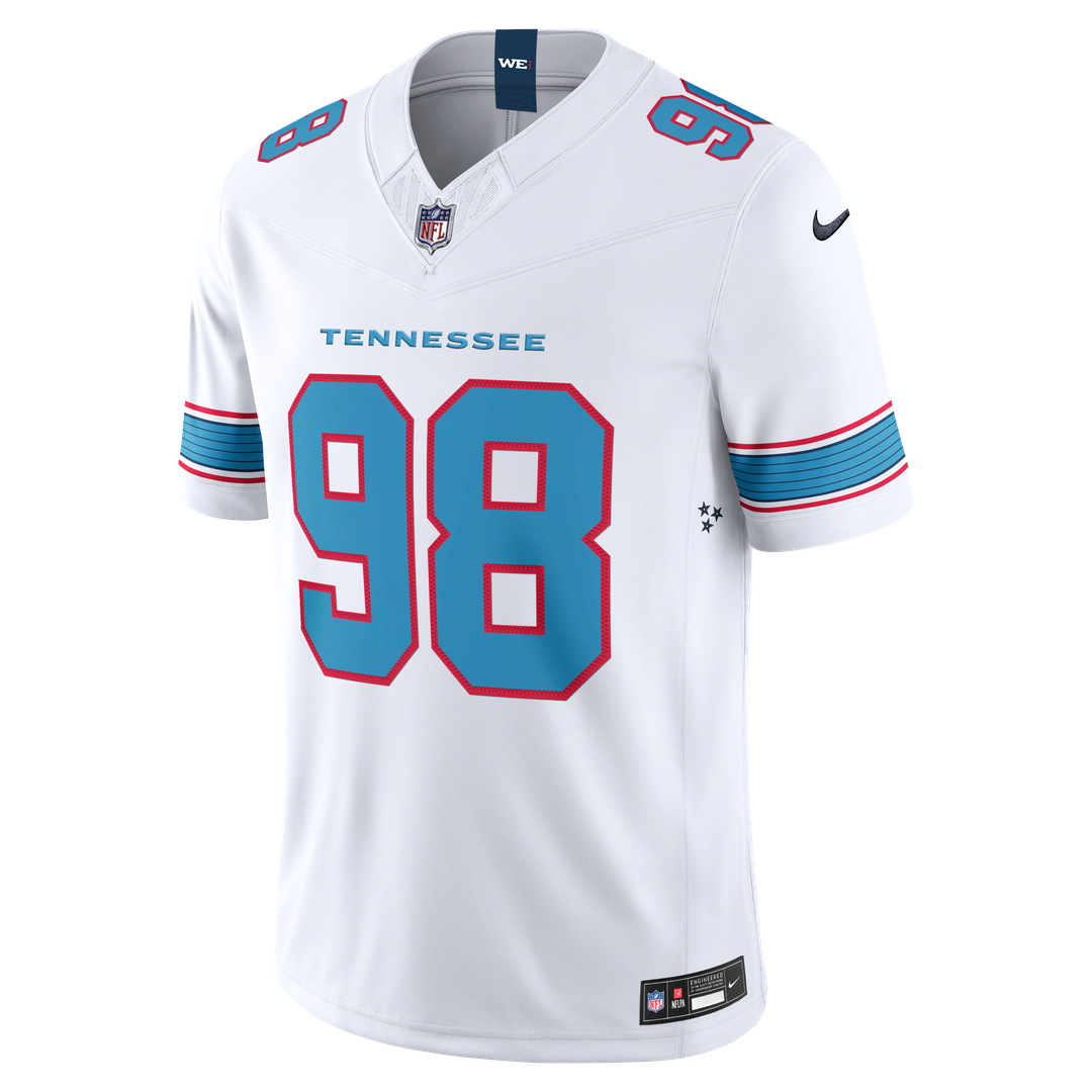 Jeffery Simmons Tennessee Titans Nike Vapor F.U.S.E. Stitched Limited Official Jersey - White