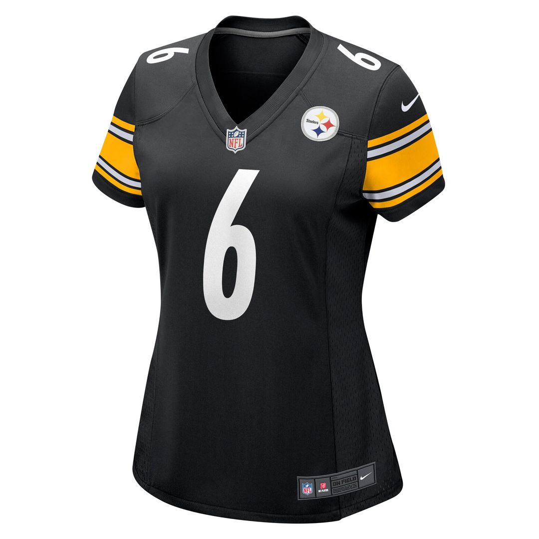 Patrick Queen Pittsburgh Steelers Nike Women's Team Game Official Jersey -  Black