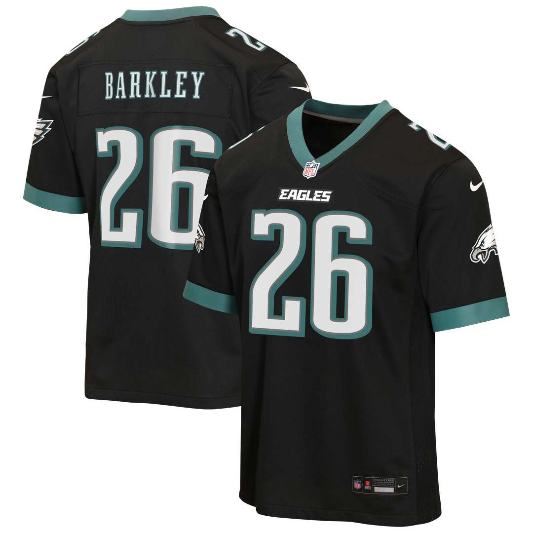 Saquon Barkley Philadelphia Eagles Nike Youth Team Game Official Jersey - Midnight Green