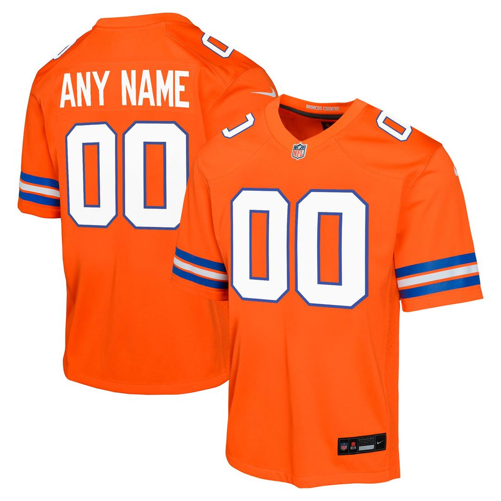 Denver Broncos Nike Youth Mile High Collection 1977 Throwback Custom Game Official Jersey - Orange