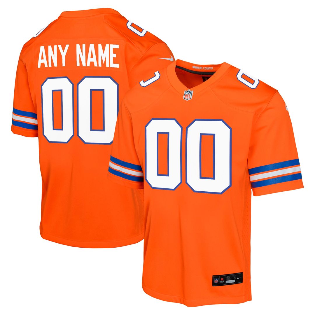 Denver Broncos Nike Youth Mile High Collection 1977 Throwback Custom Game Official Jersey - Orange