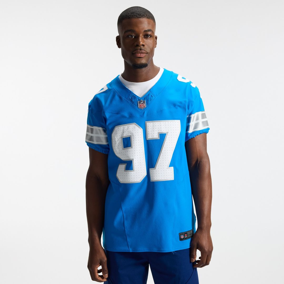 Aidan Hutchinson Detroit Lions Nike Alternate Vapor F.U.S.E. Elite Official Jersey - Black