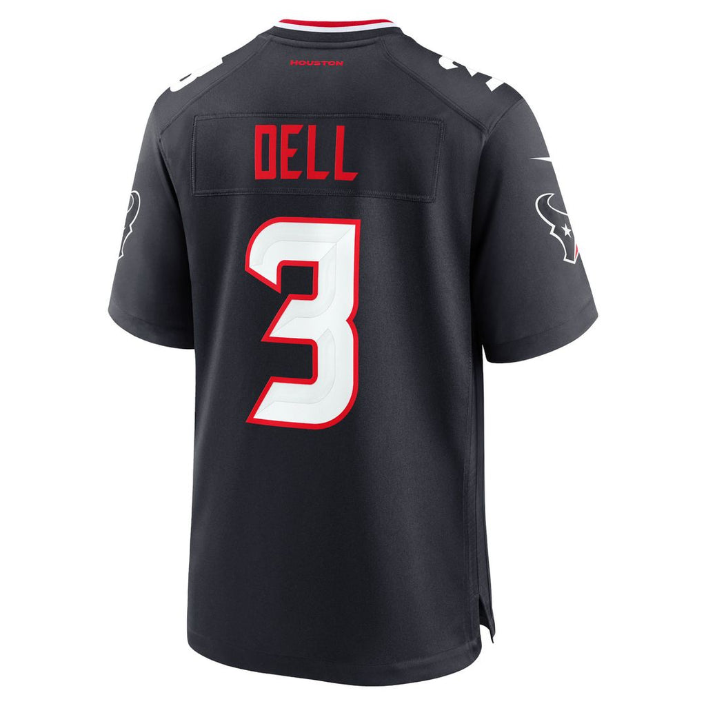Tank Dell Houston Texans Nike Game Official Jersey - Navy