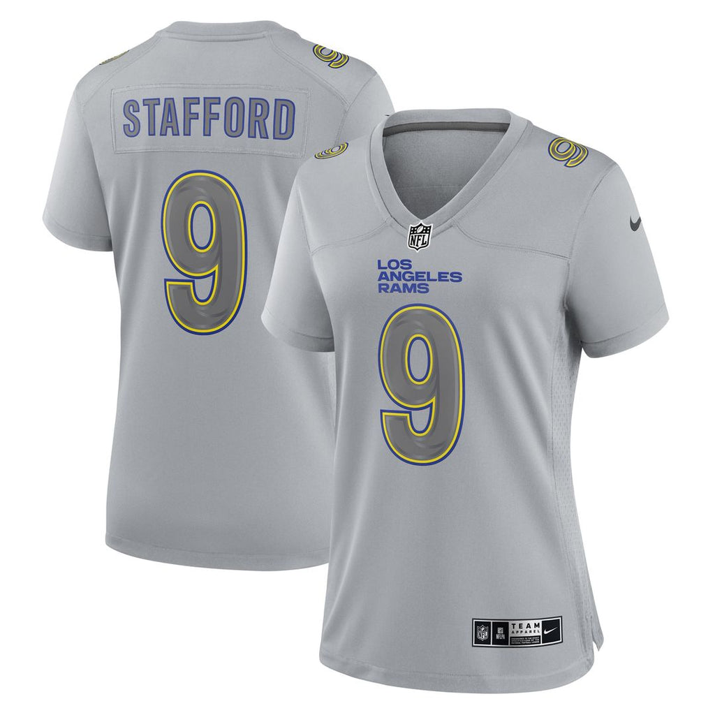 Matthew Stafford Los Angeles Rams Nike Women's Atmosphere Fashion Game Official Jersey - Gray