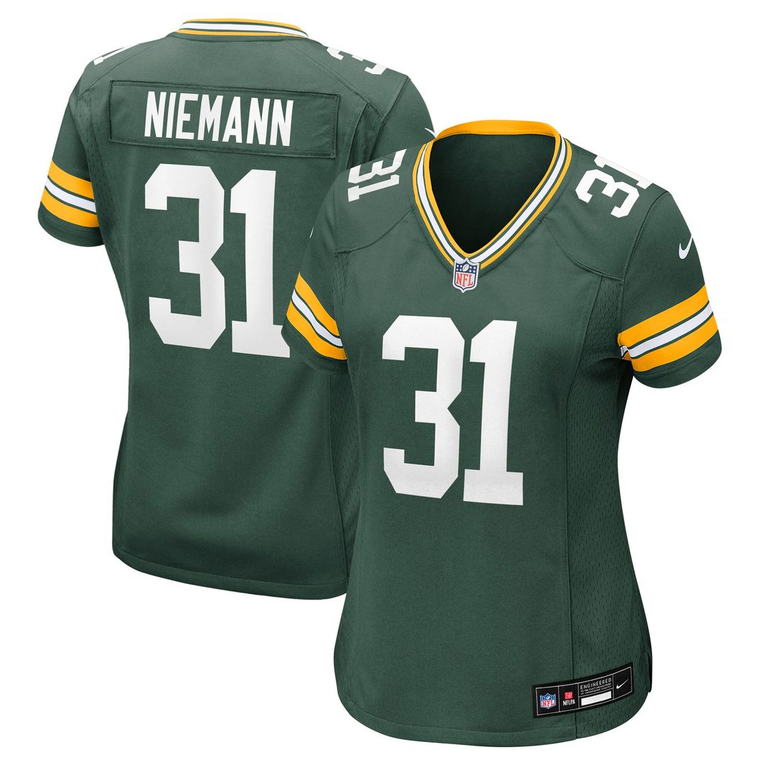 Nick Niemann Green Bay Packers Nike Women's Team Game Official Jersey -  Green