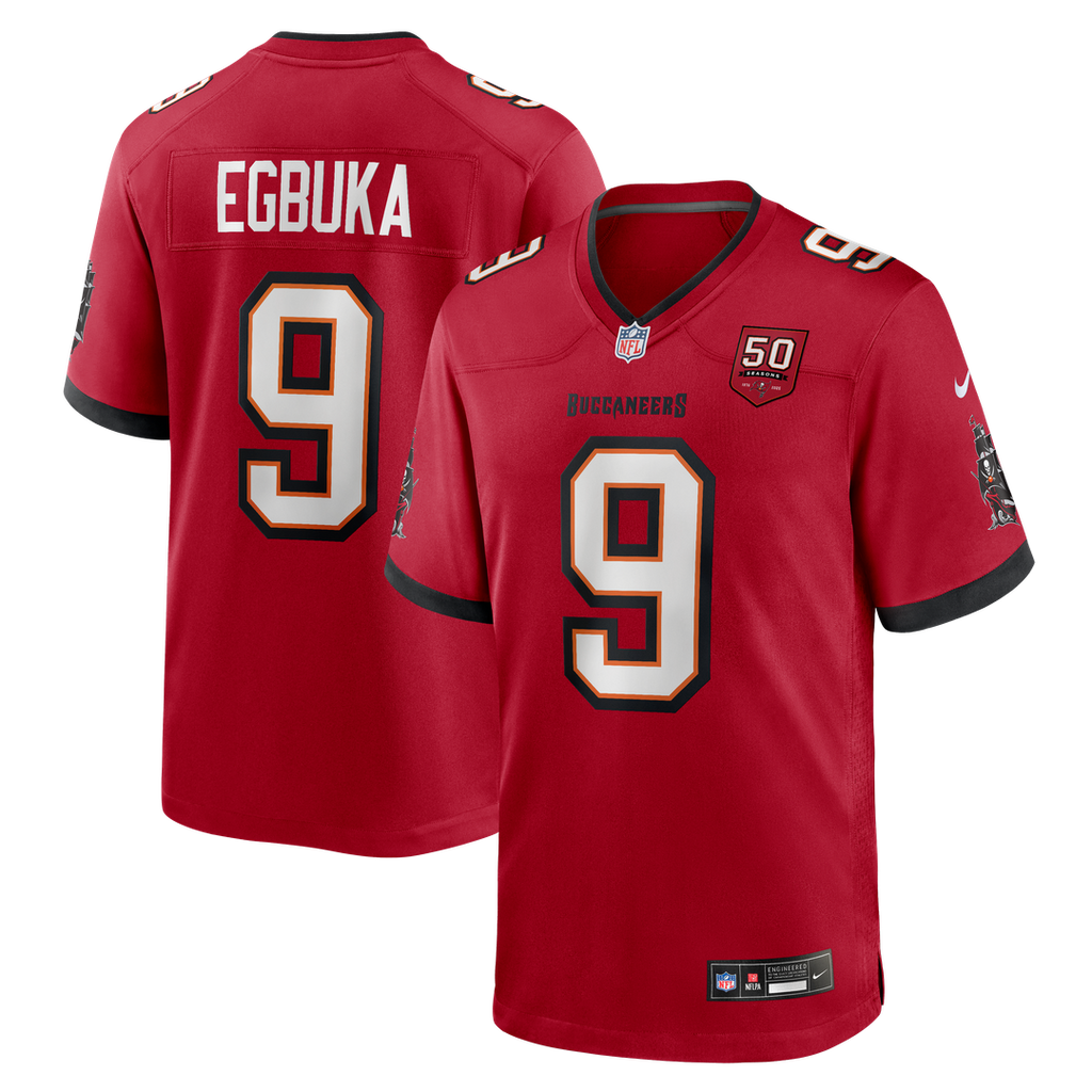 Emeka Egbuka Tampa Bay Buccaneers Nike  Team Game Official Jersey - Red