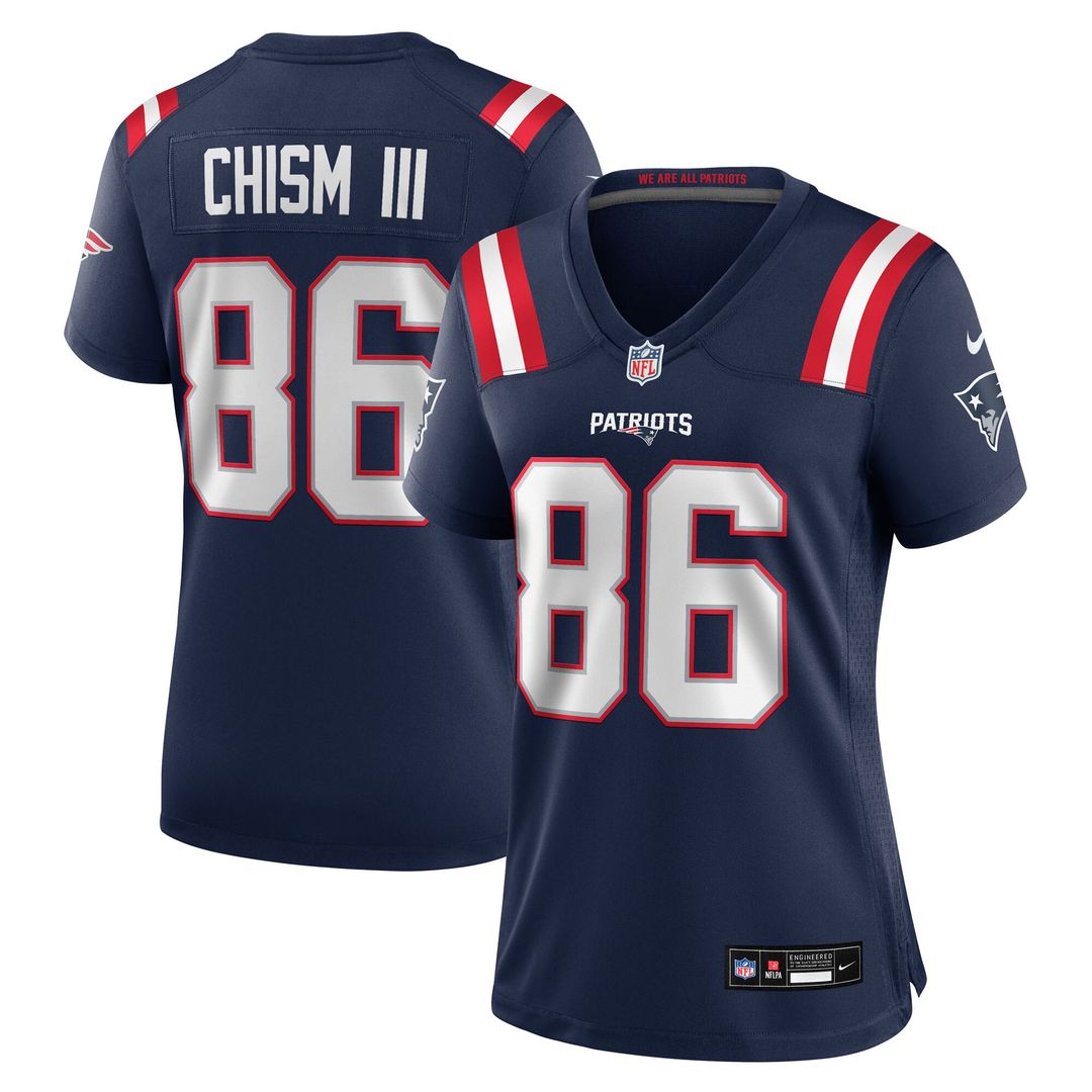 Efton Chism III New England Patriots Nike Women's Team Game Jersey - Navy