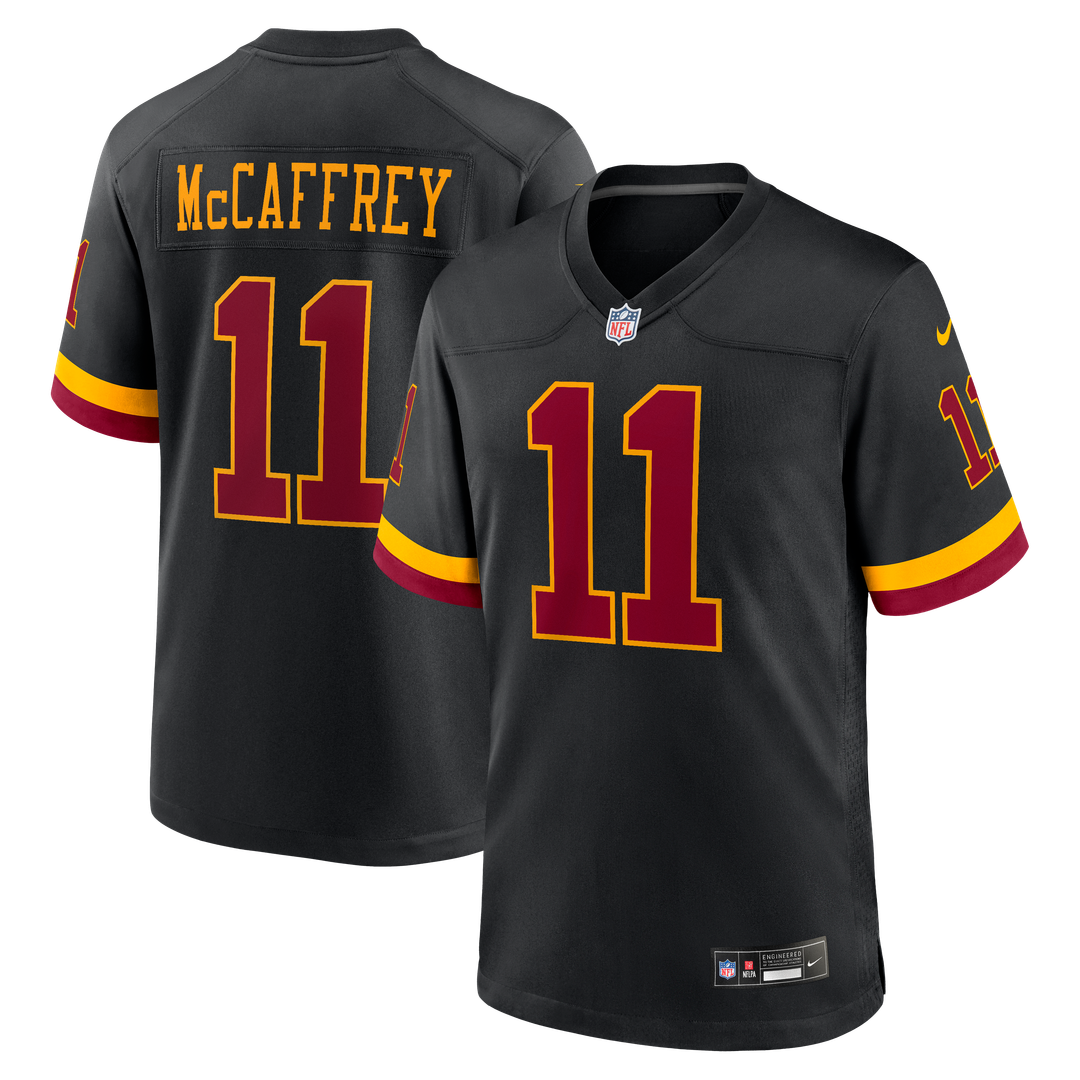 Luke McCaffrey Washington Commanders Nike Hail Raiser Alternate Game Official Jersey - Black