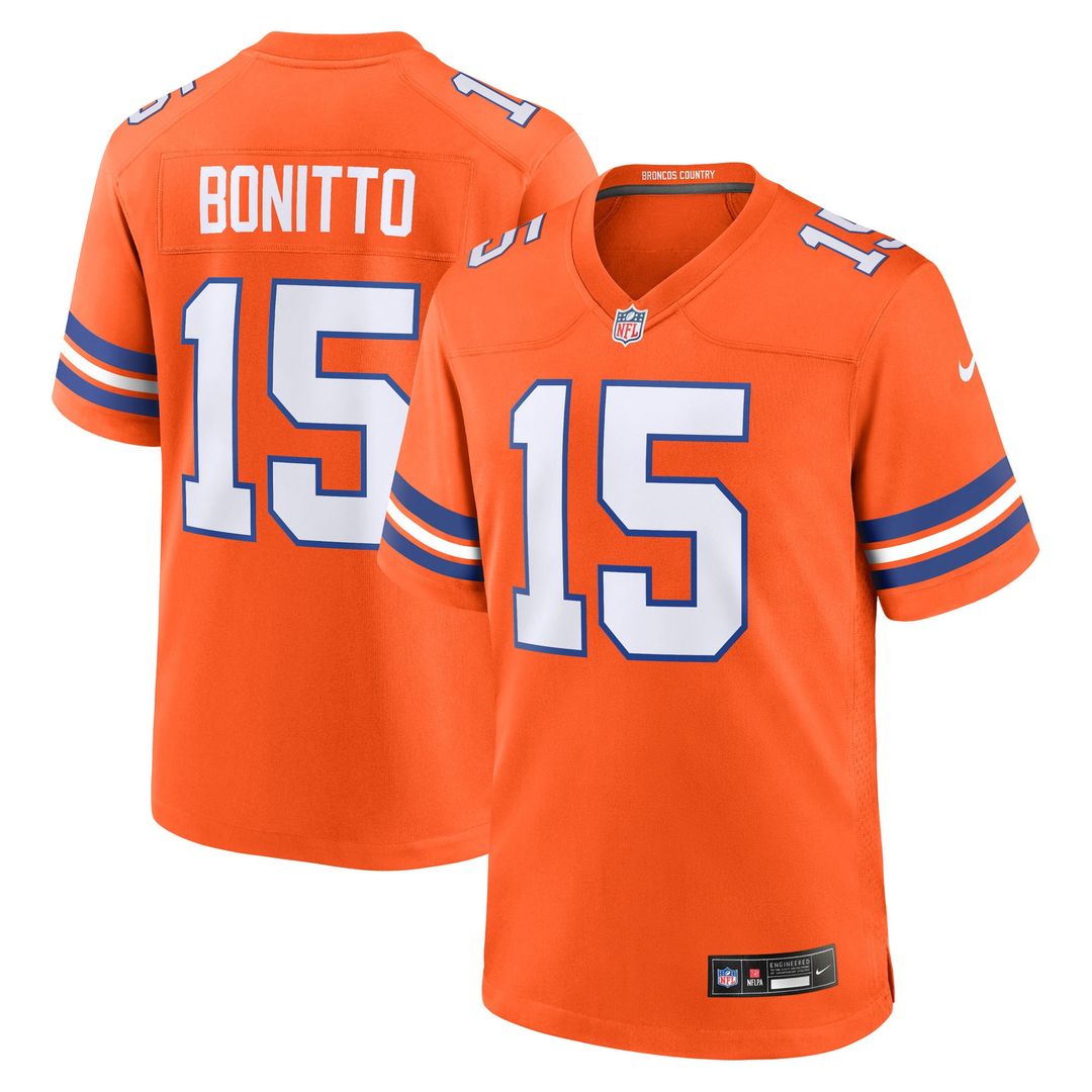 Nik Bonitto Denver Broncos Nike Alternate 2 Mile High Collection 1977 Throwback Game Jersey - Orange
