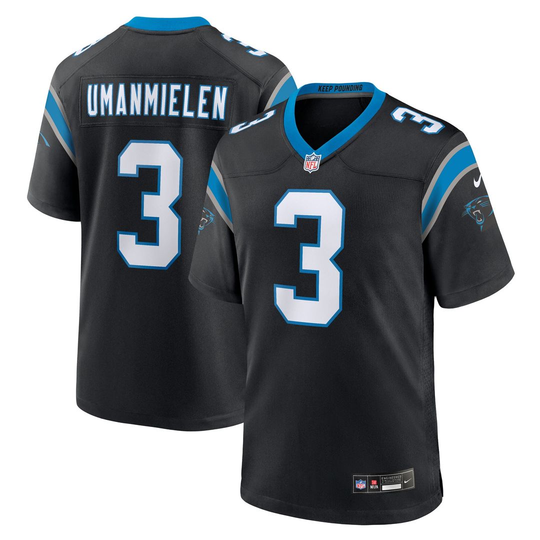 Princely Umanmielen Carolina Panthers Nike Team Game Jersey - Black