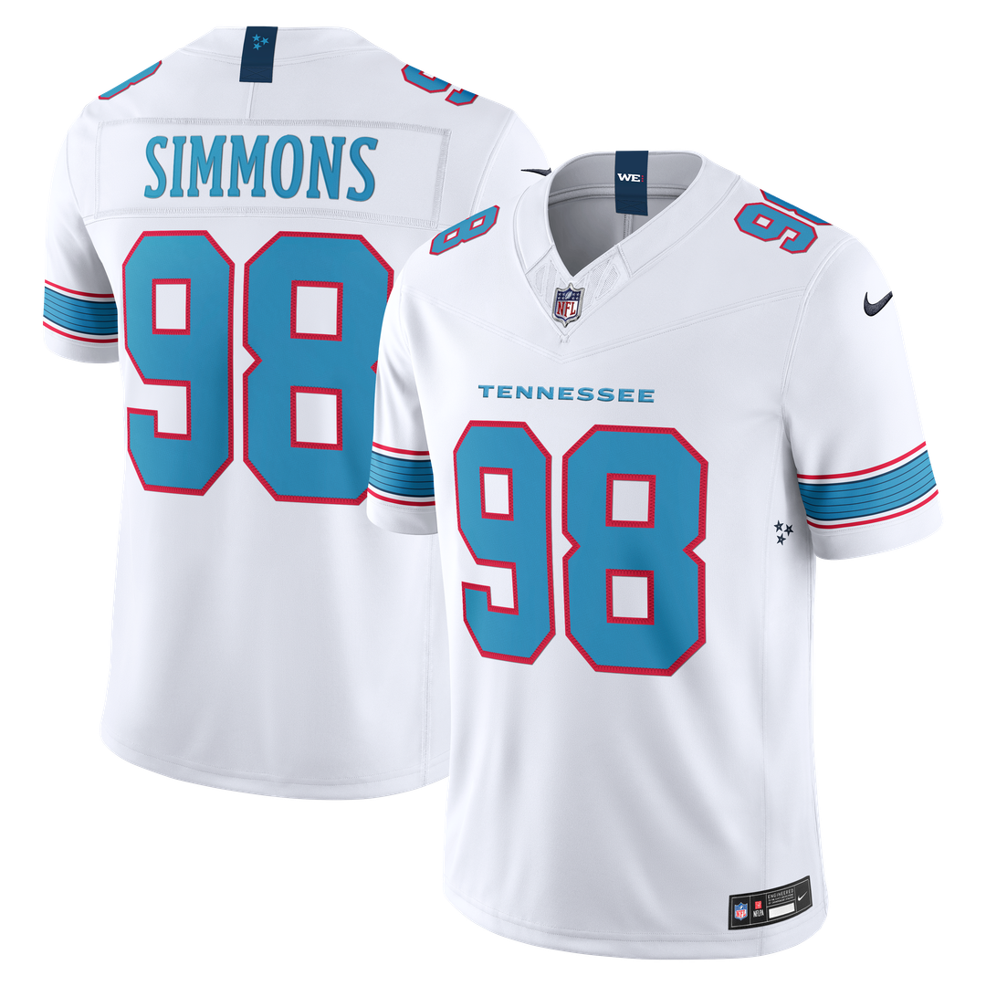 Jeffery Simmons Tennessee Titans Nike Vapor F.U.S.E. Sewn Down Limited Official Jersey - Light Blue