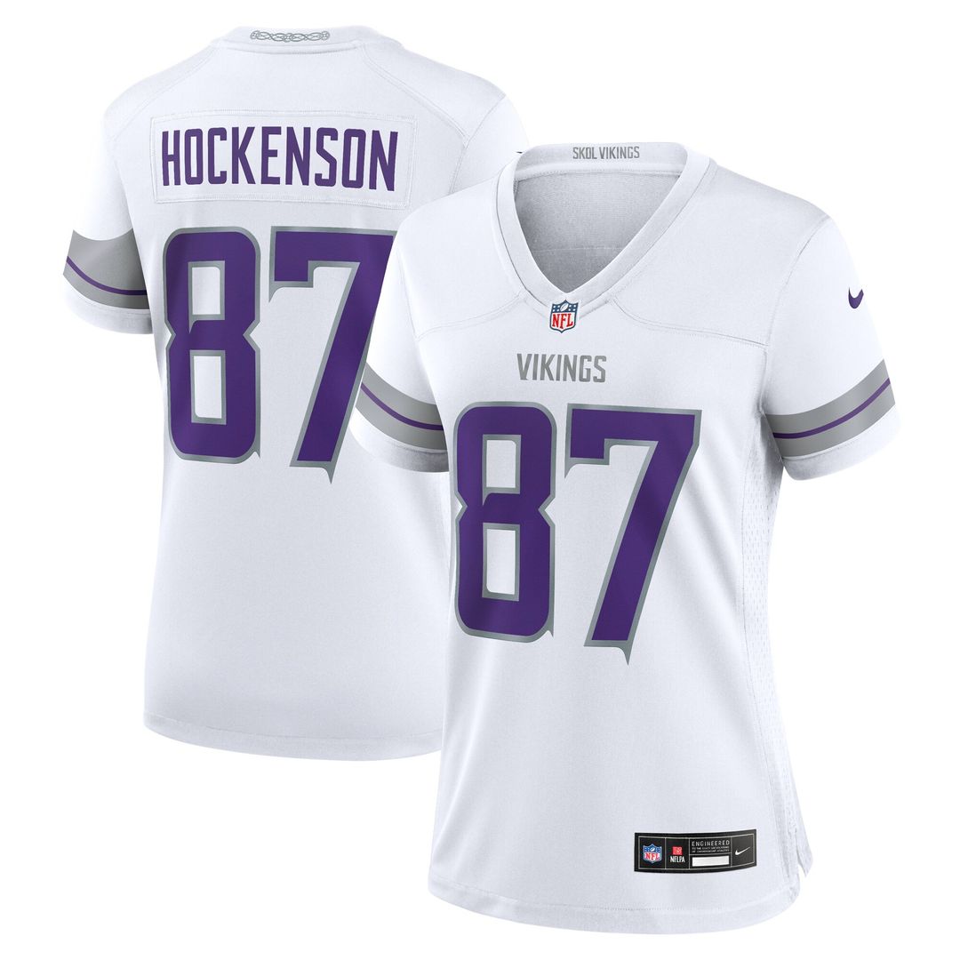 T.J. Hockenson Minnesota Vikings Nike Women's Alternate Game Player Official Jersey - White