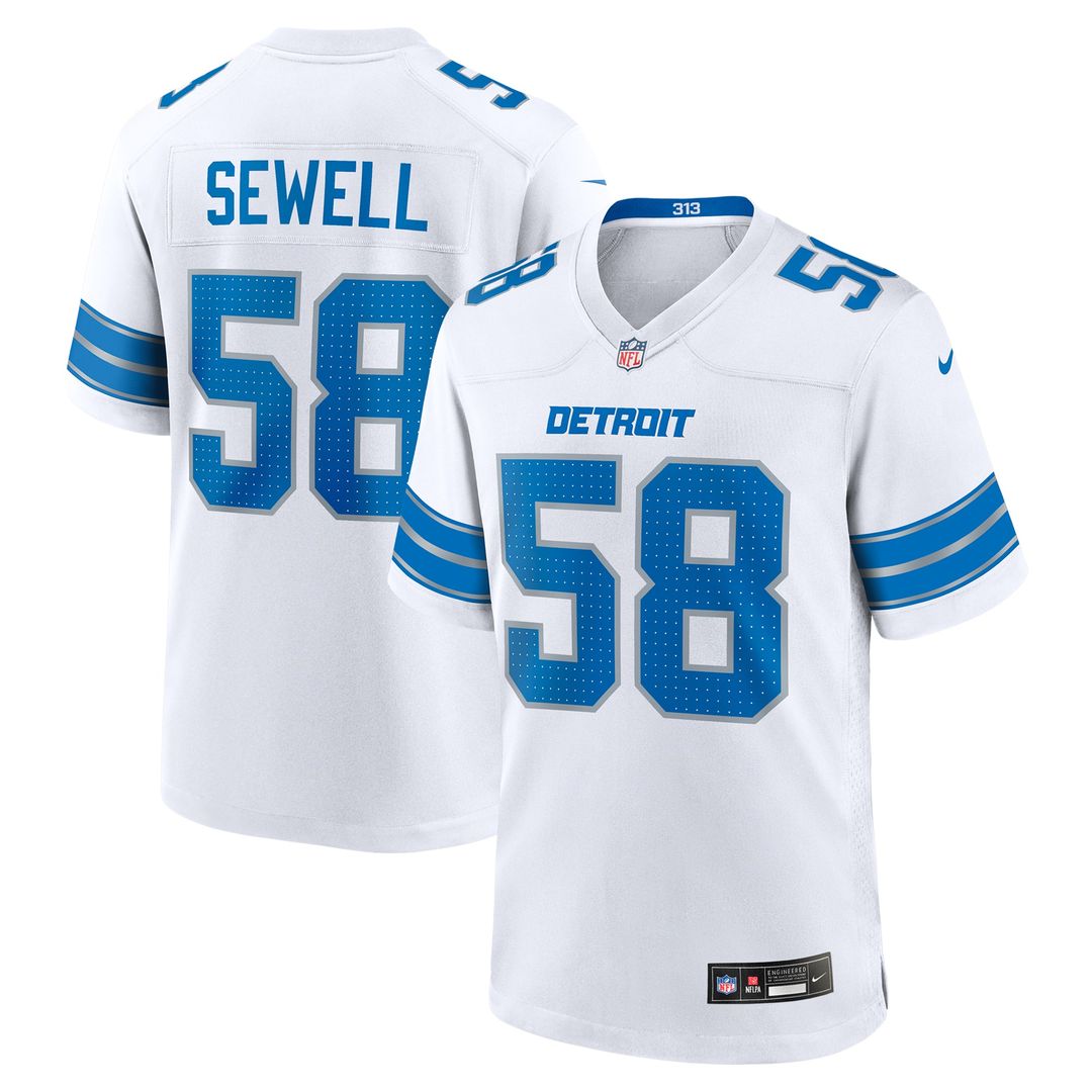 Penei Sewell Detroit Lions Nike Game Official Jersey - Blue
