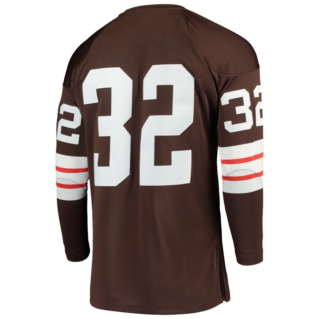 Jim Brown Cleveland Browns 1964 Mitchell & Ness Authentic Throwback Retired Player Official Jersey - Brown