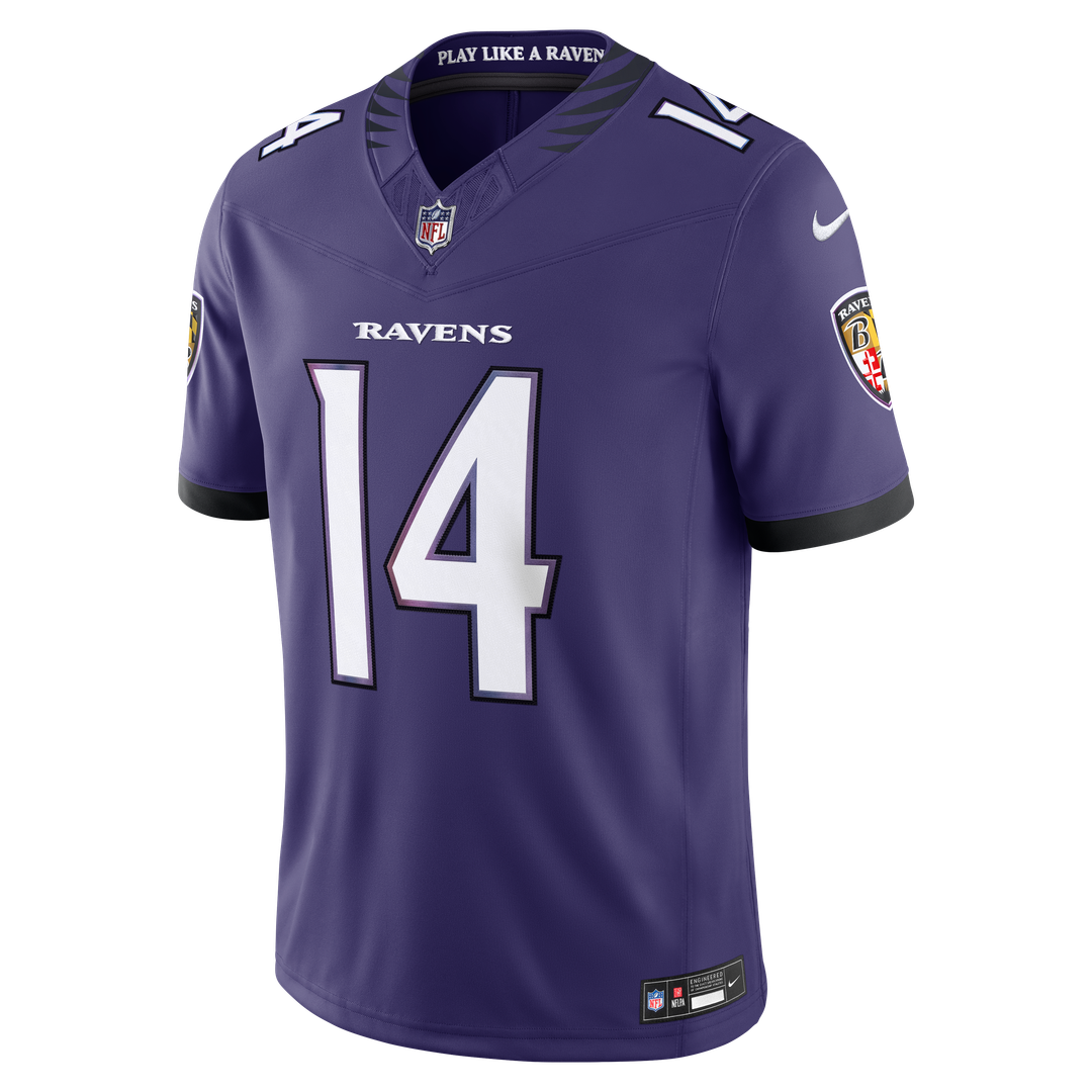 Kyle Hamilton Baltimore Ravens Nike Vapor F.U.S.E. Stitched Limited Official Jersey - Purple