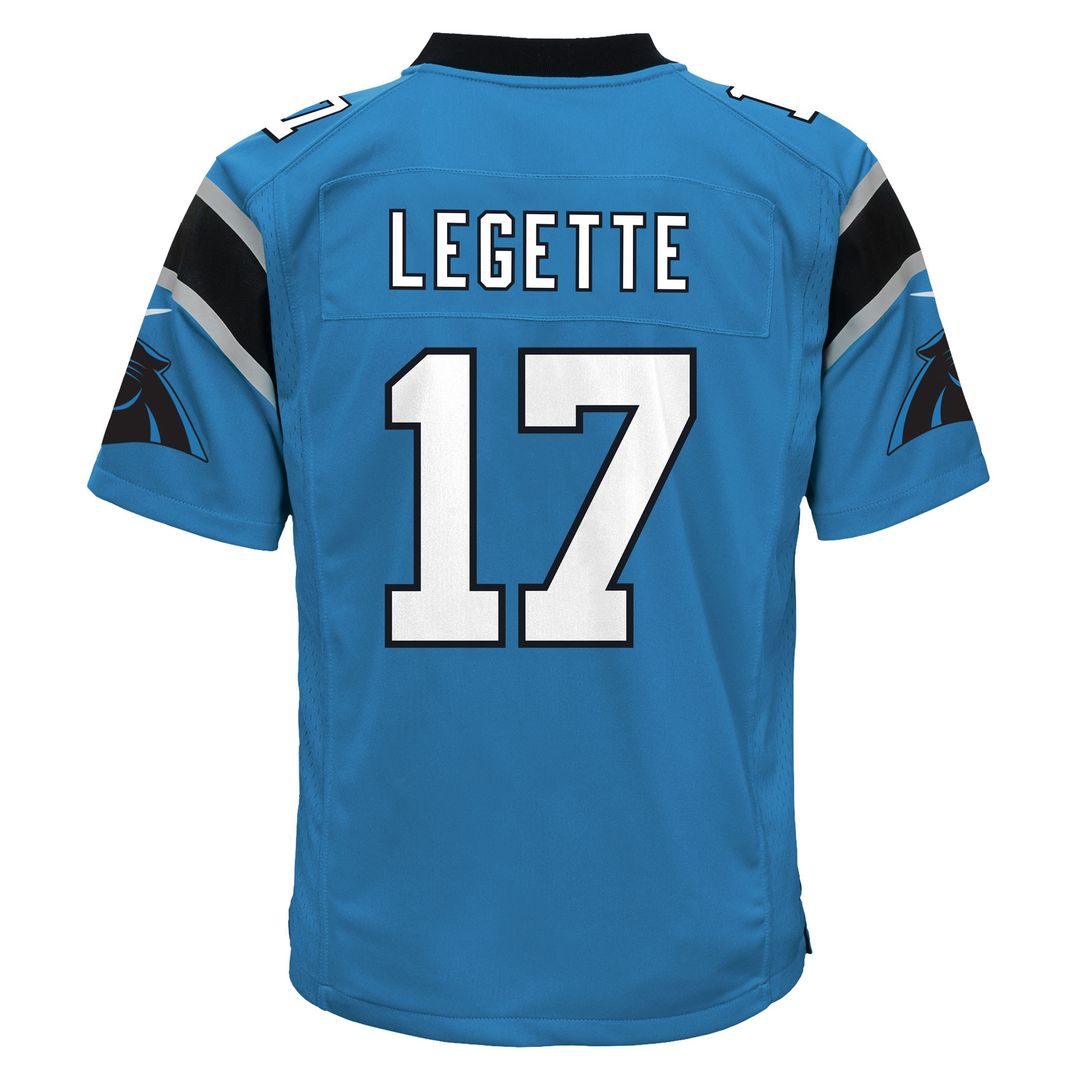 Xavier Legette Carolina Panthers Nike Youth Team Game Official Jersey - Black