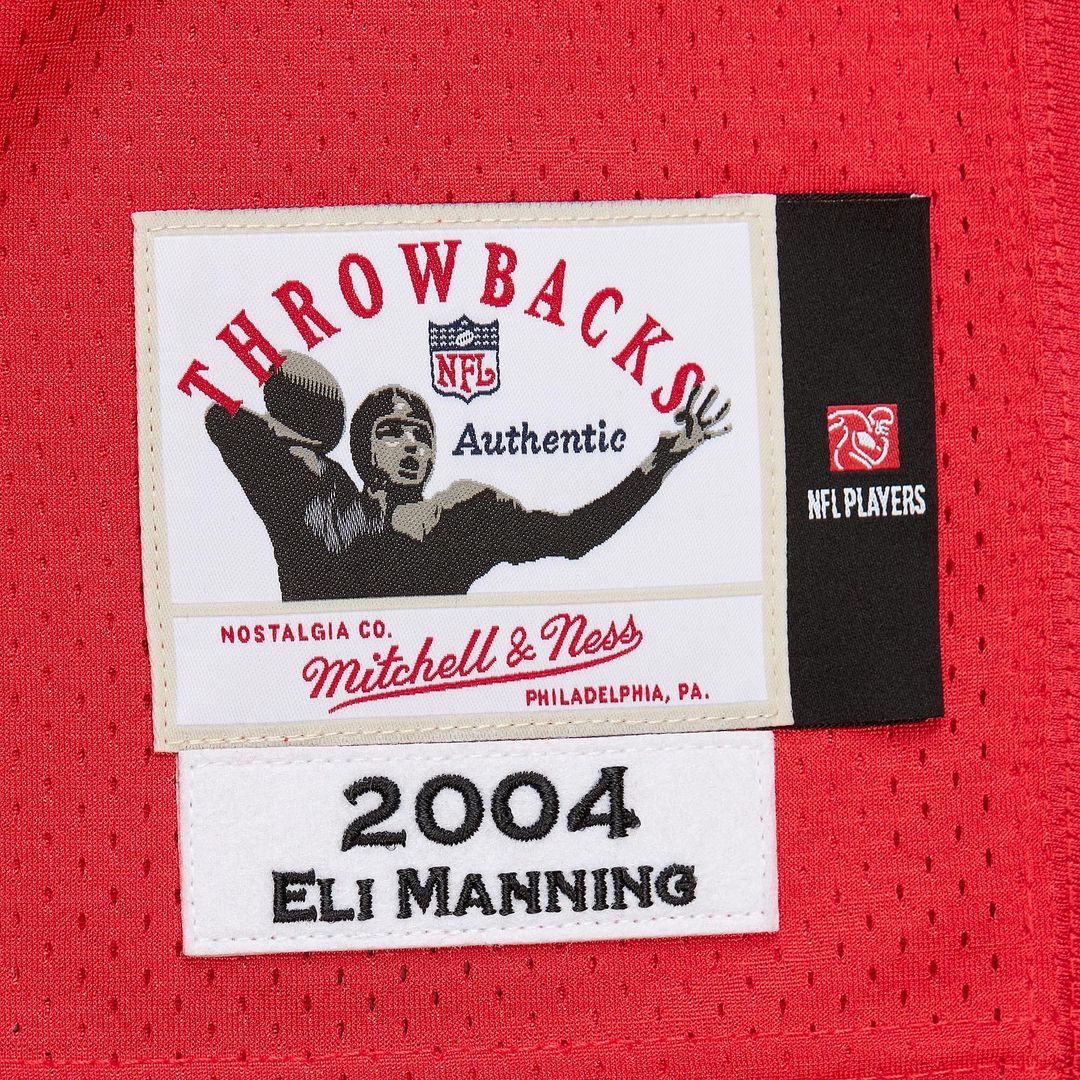 Eli Manning New York Giants 2004 Mitchell & Ness Authentic Throwback Retired Player Official Jersey - Red