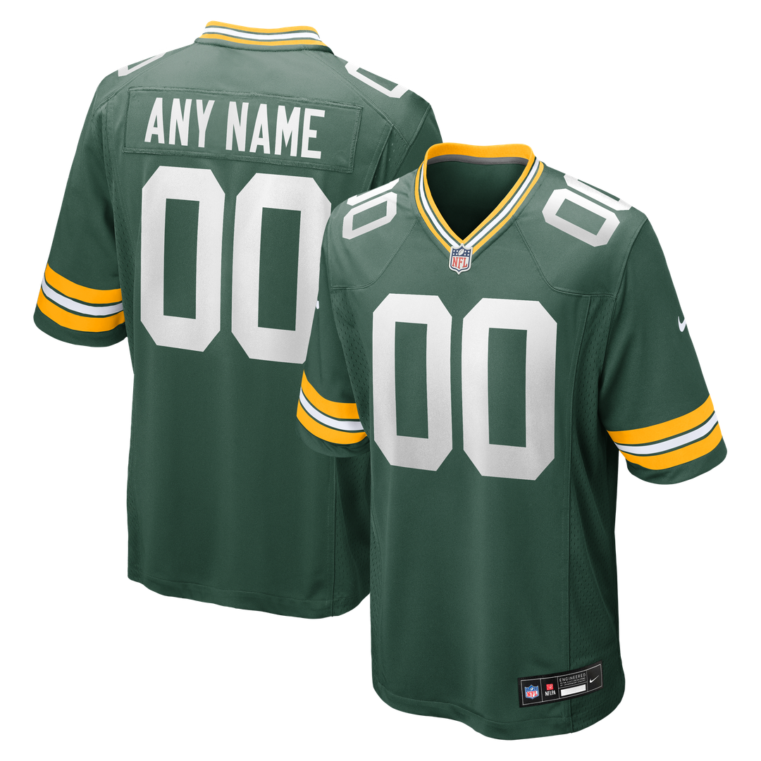 Green Bay Packers Nike Custom Game Official Jersey - Green