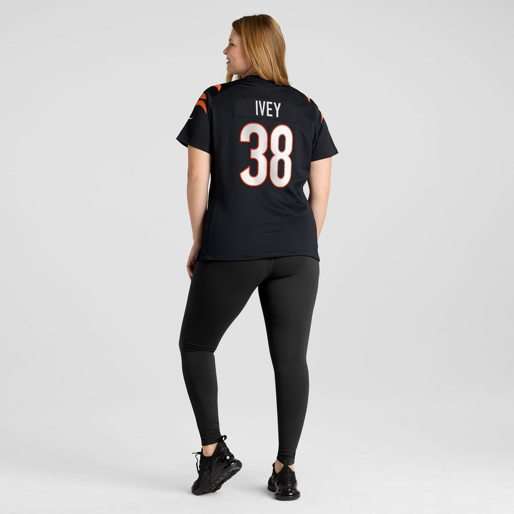 DJ Ivey Cincinnati Bengals Nike Women's Team Game Official Jersey -  Black