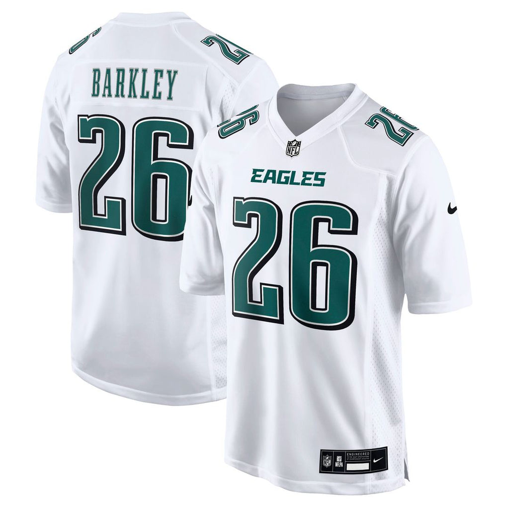 Saquon Barkley Philadelphia Eagles Nike Fashion Game Official Jersey - Tundra White