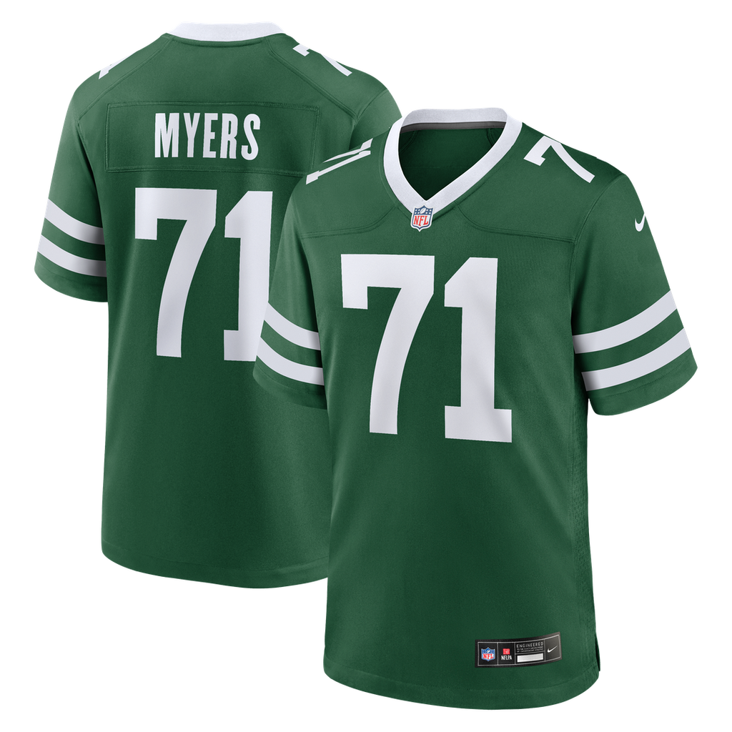 Josh Myers New York Jets Nike Team Game Official Jersey - Legacy Green