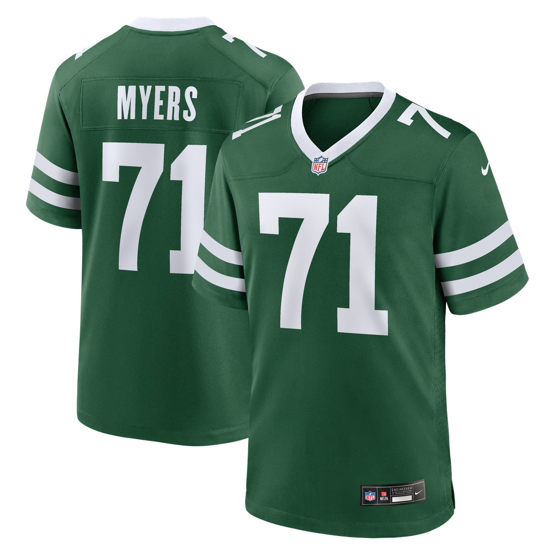 Josh Myers New York Jets Nike Team Game Official Jersey - Legacy Green