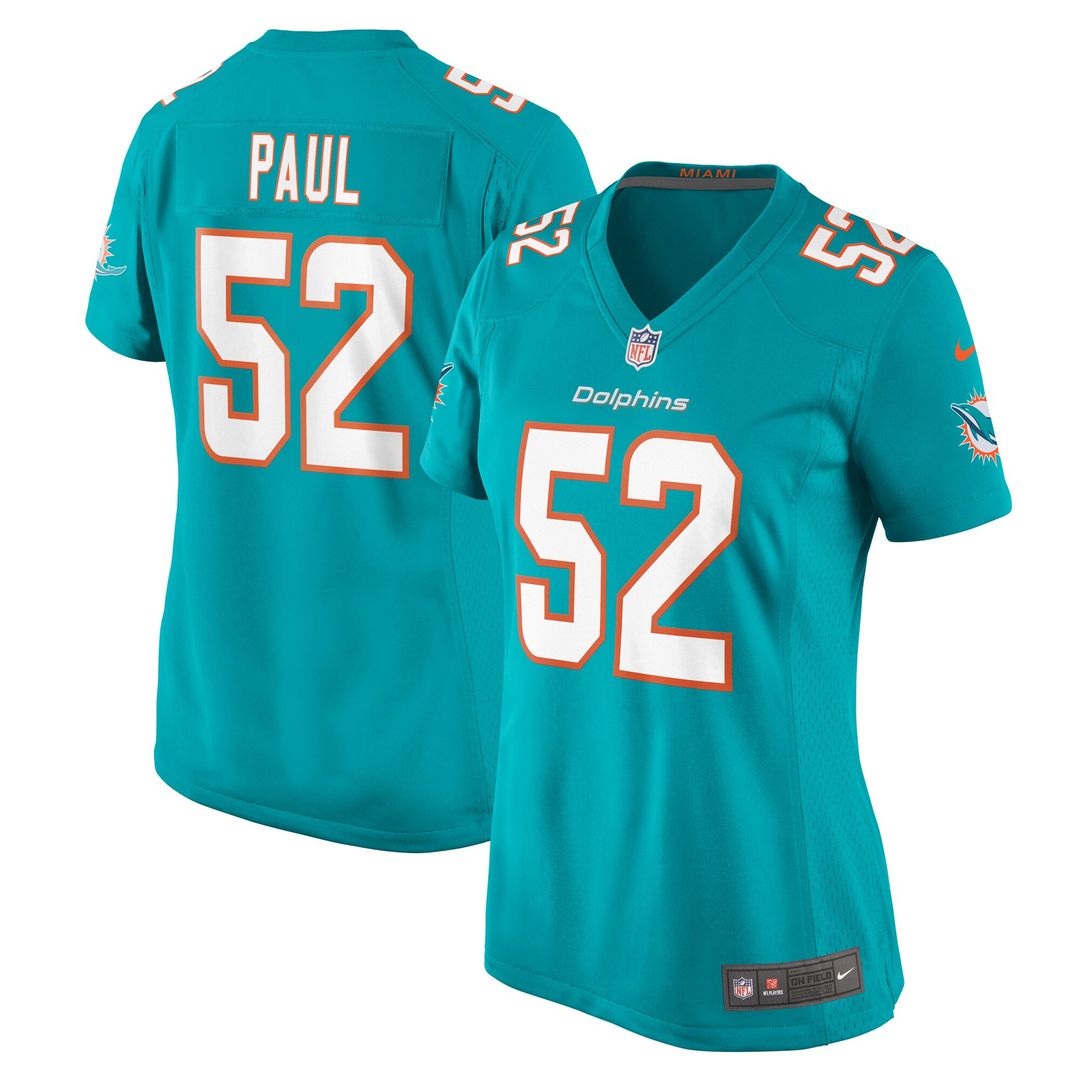 Patrick Paul Miami Dolphins Nike Women's  Game Official Jersey -  Aqua