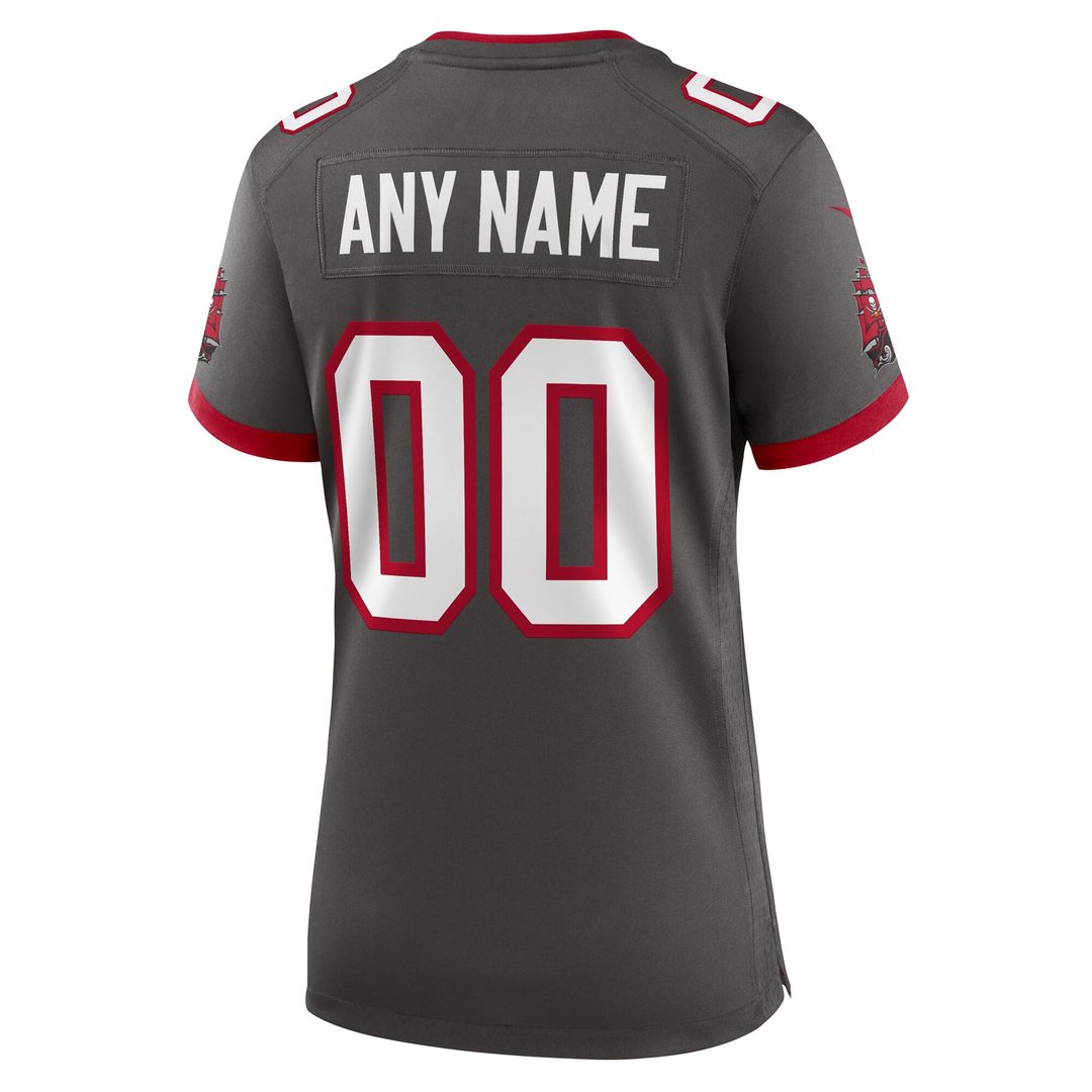 Tampa Bay Buccaneers Nike Women's Alternate Custom Game Official Jersey - Pewter