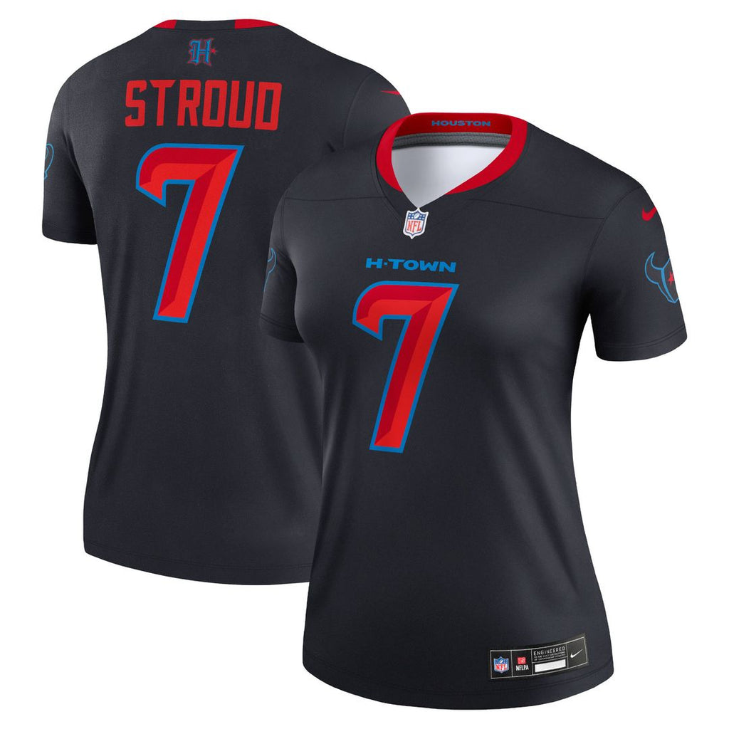 C.J. Stroud Houston Texans Nike Women's Alternate Legend Player Performance Top - Navy