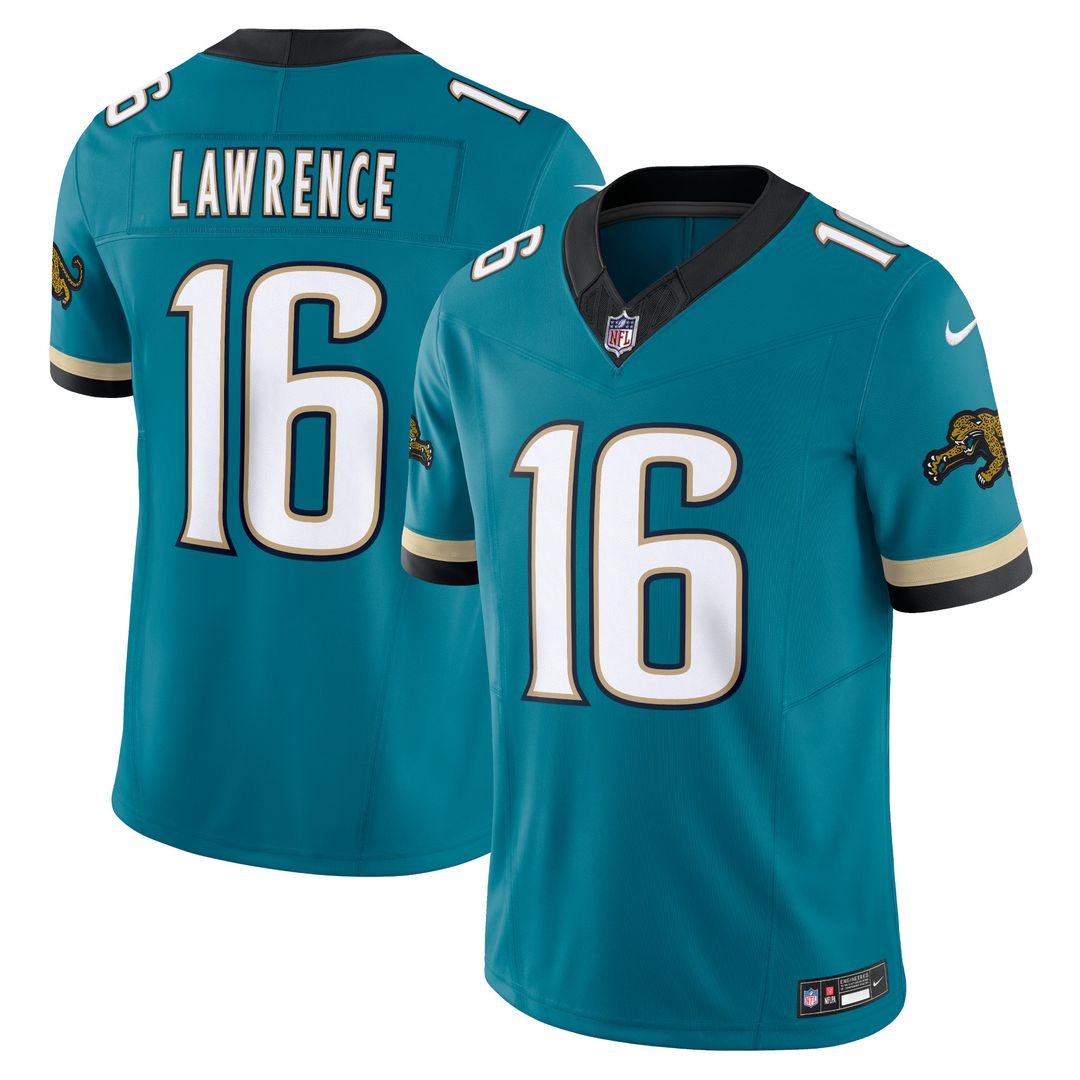 Trevor Lawrence Jacksonville Jaguars Nike Prowler Throwback Vapor F.U.S.E. Limited Official Jersey - Teal