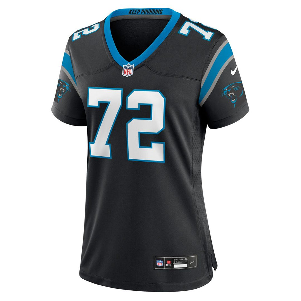Taylor Moton Carolina Panthers Nike Women's Team Game Official Jersey - Black