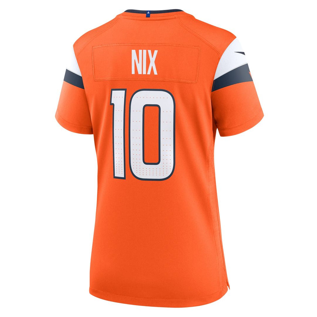 Bo Nix Denver Broncos Nike Women's Game Official Jersey -  Orange