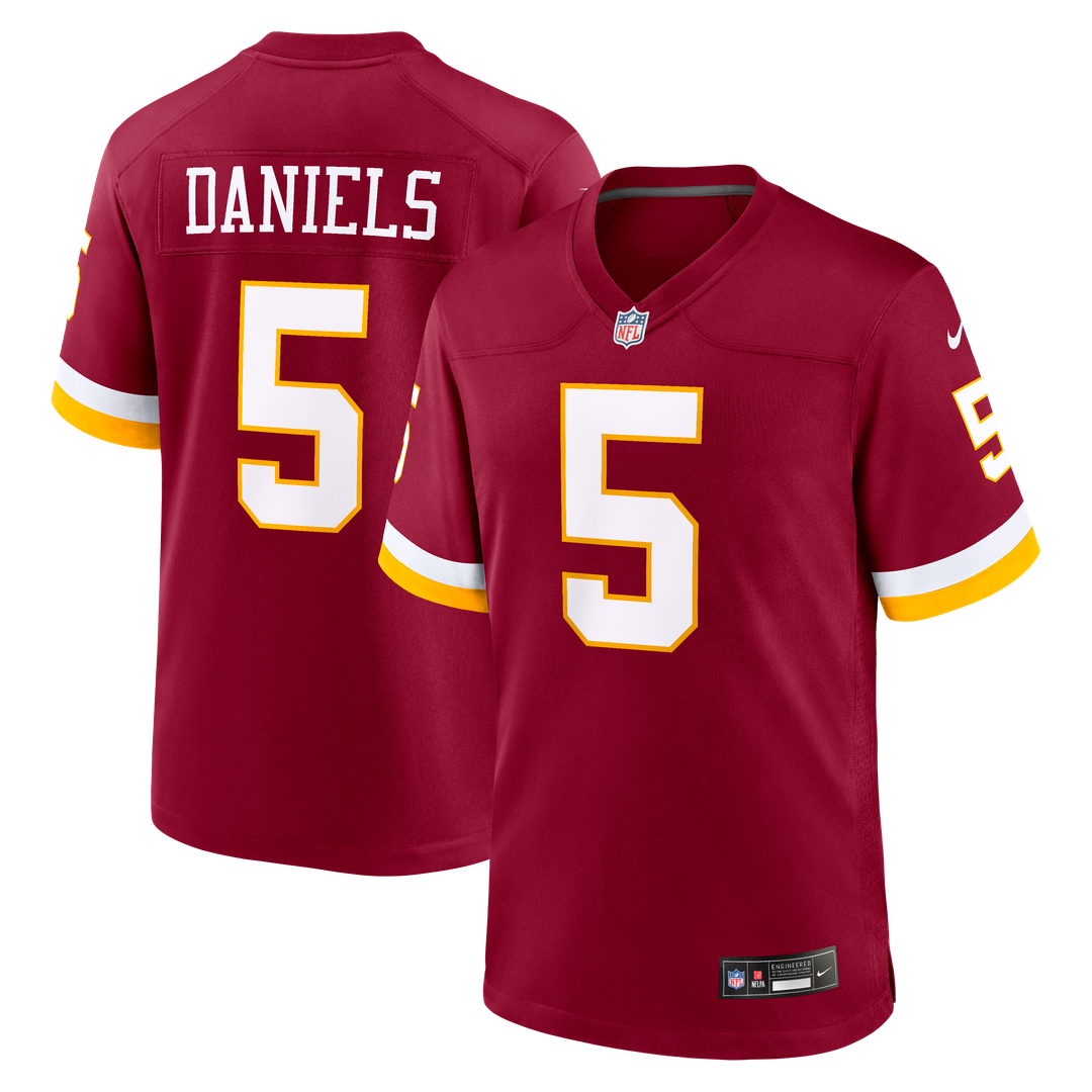 Jayden Daniels Washington Commanders Nike Game Official Jersey - Burgundy