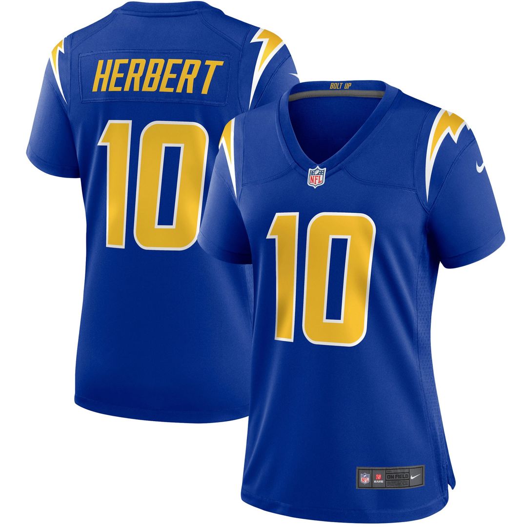 Justin Herbert Los Angeles Chargers Nike Women's Alternate Game Jersey - Navy