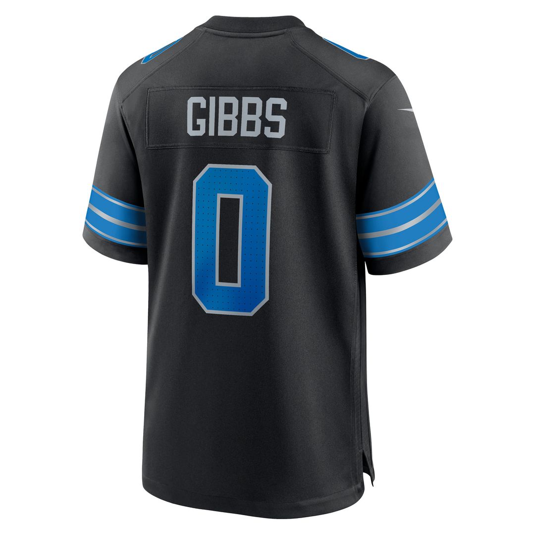 Jahmyr Gibbs Detroit Lions Nike 2nd Alternate Game Player Official Jersey - Black