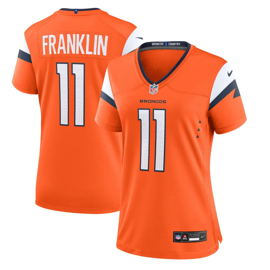 Troy Franklin Denver Broncos Nike Women's Team Game Jersey - Orange