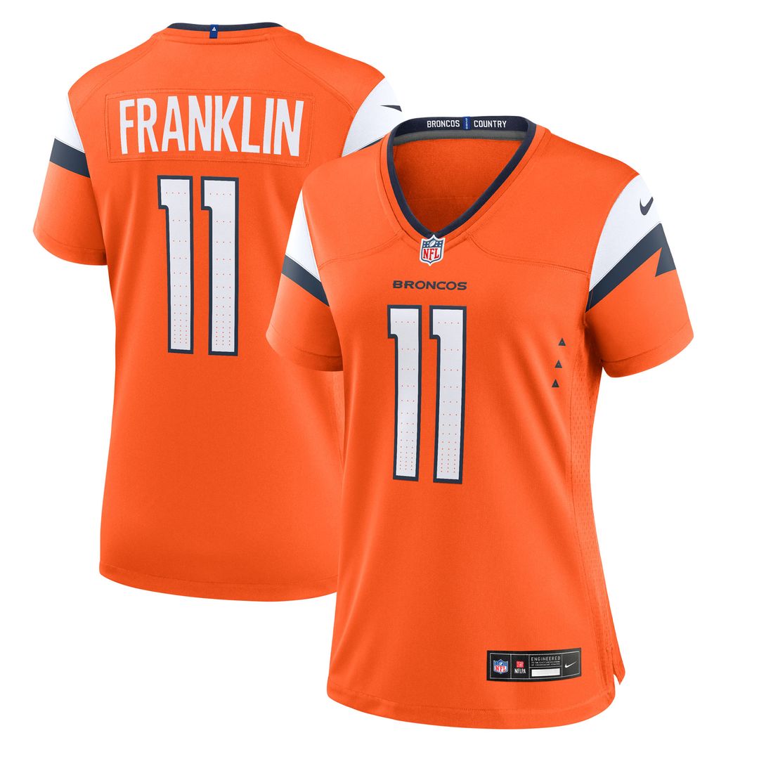 Troy Franklin Denver Broncos Nike Women's Team Game Jersey - Orange
