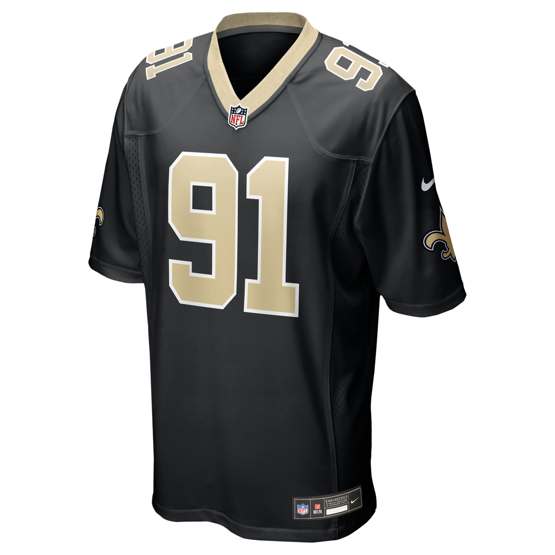 Vernon Broughton New Orleans Saints Nike Team Game Official Jersey -  Black