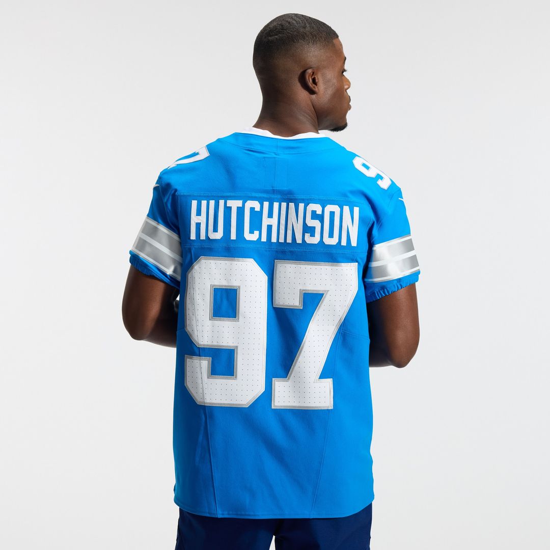 Aidan Hutchinson Detroit Lions Nike Alternate Vapor F.U.S.E. Elite Official Jersey - Black