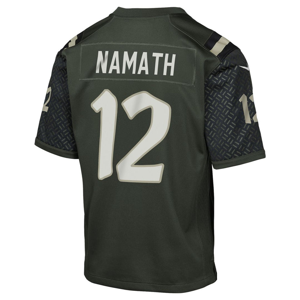 Joe Namath New York Jets Nike Youth 2025 Rivalries Collection Retired Player Game Official Jersey - Gotham Green