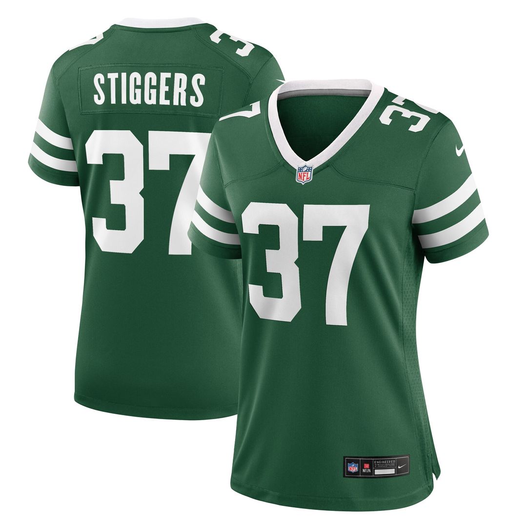 Qwan'tez Stiggers New York Jets Nike Women's Game Official Jersey - Legacy Green