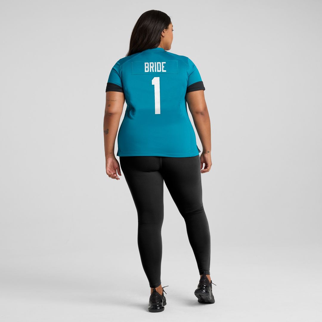 Number 1 Bride Jacksonville Jaguars Nike Women's Game Official Jersey - Teal