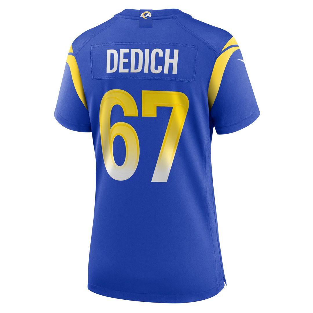 Justin Dedich Los Angeles Rams Nike Women's Game Official Jersey -  Royal