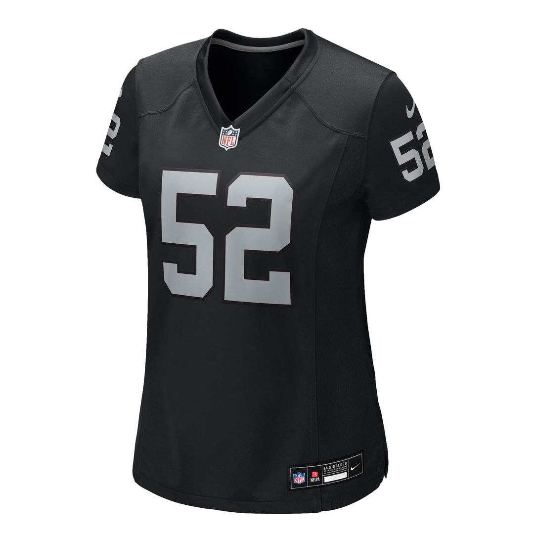 Elandon Roberts Las Vegas Raiders Nike Women's Team Game Jersey - Black